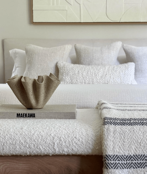 Chunky Cable Knit Merino Wool Throw Pillow