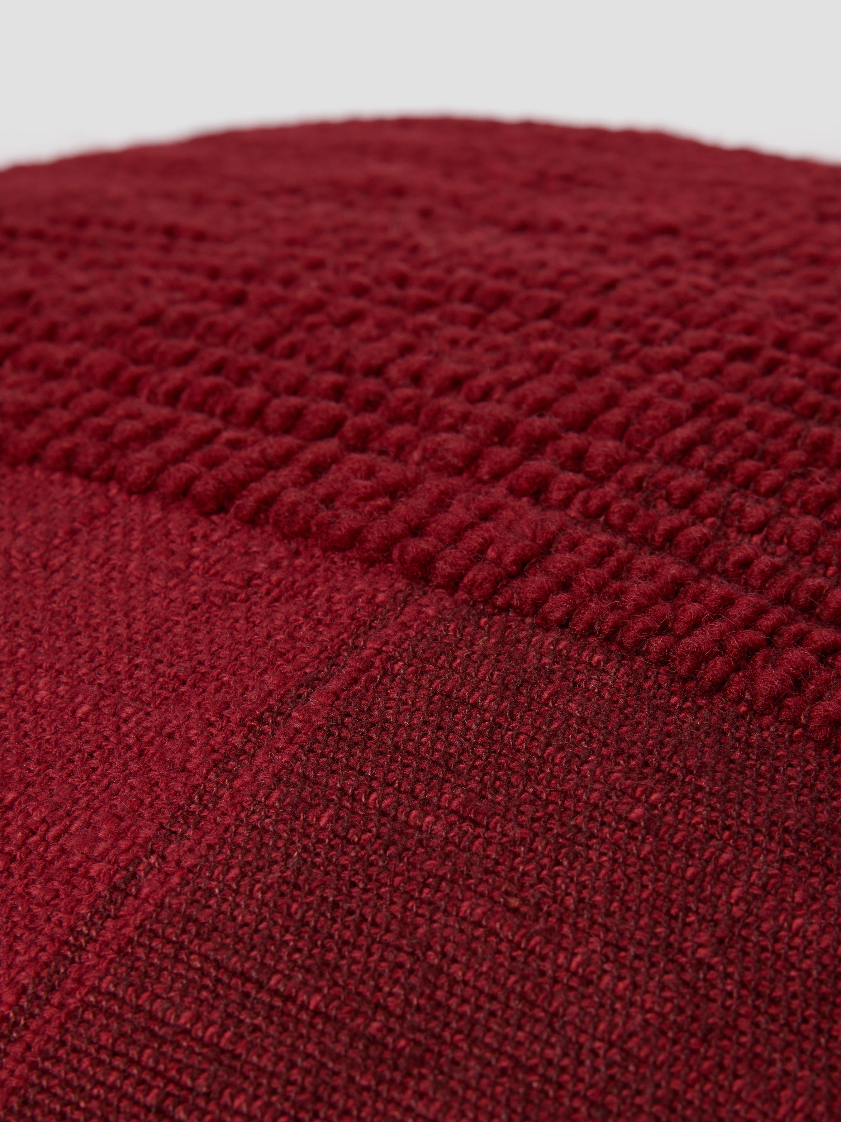 Rhubarb Cross Weave Wool Square Cushion Cover - 20 x 20 in - Image 2