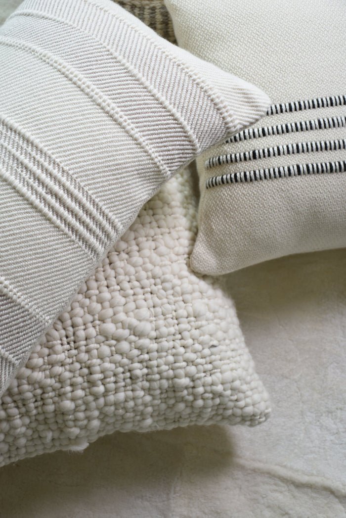 Merino Wool Striped Throw Pillow - Image 14