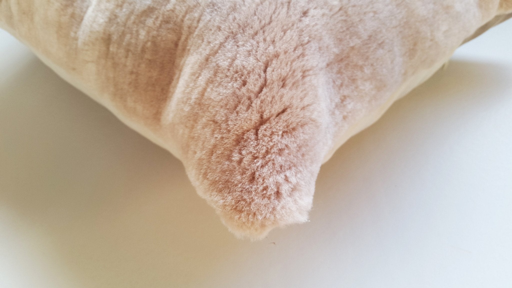 Vintage Pink Shearling Lumbar Pillow - Image 2