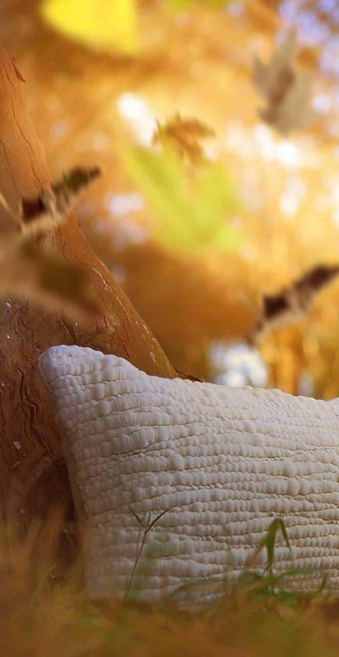 Natural Textured Wool Accent Pillow - Image 4