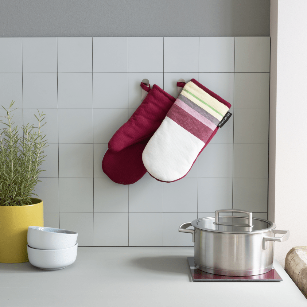 Oven mitts Maroon (set of 2) - Image 3